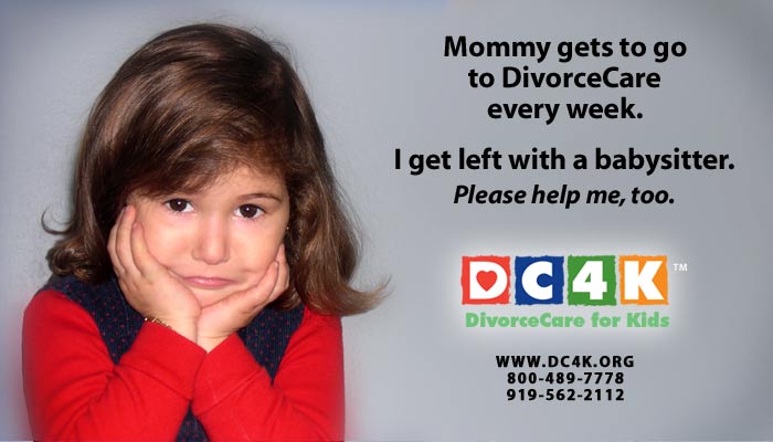 Mommy gets to go to DivorceCare every week. I get left with a babysitter. Please help me, too.