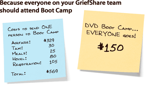 Because everyone on your GriefShare team should attend Boot Camp