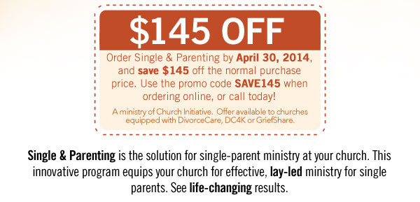 Single & Parenting is the solution for single-parent ministry at your church. This innovative program equips your church for effective, lay-led ministry for single parents. See life-changing results.