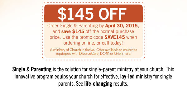 Single & Parenting is the solution for single-parent ministry at your church. This innovative program equips your church for effective, lay-led ministry for single parents. See life-changing results.